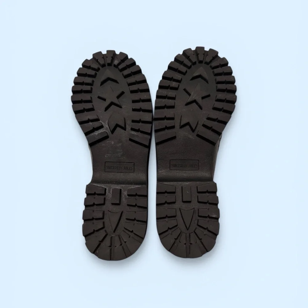 Sincerely Jules Rocker Lug Sole Penny Loafer Black 8.5 Dark Academia Chunky Chic - Picture 6 of 7